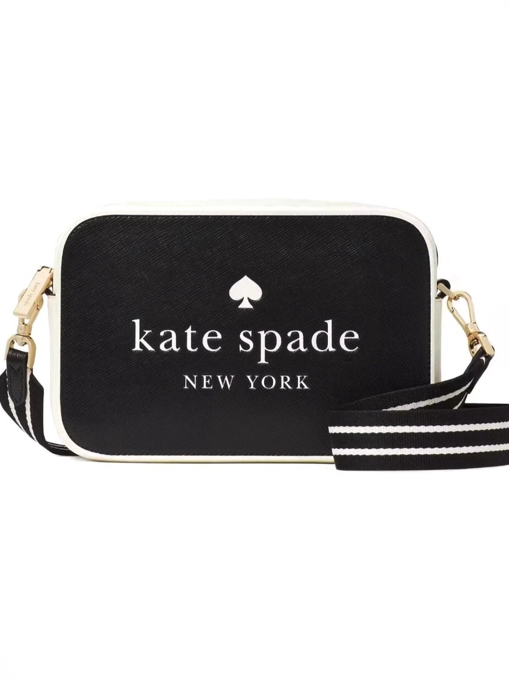 Kate Spade Oh Snap Color block Camera Crossbody Bag, Black NWT $289 MSRP